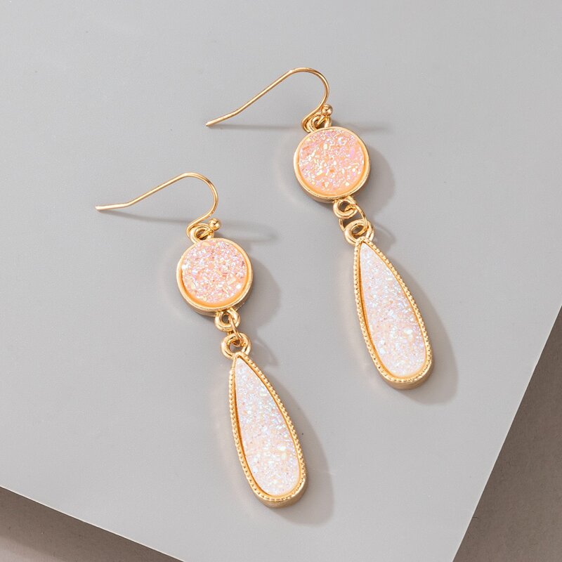 

Glitter Geometric Shaped Drop Earrings, Multicolor