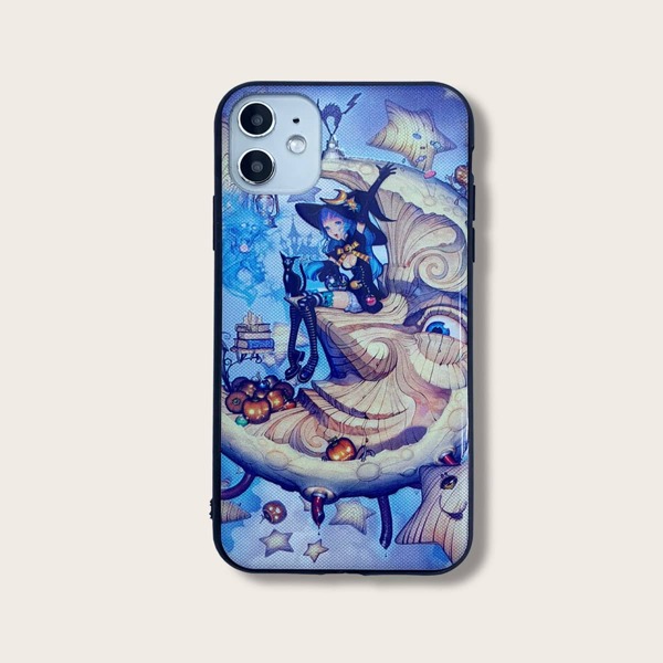 

Чехол для iPhone с рисунком ведьмы на Хэллоуин, Многоцветный