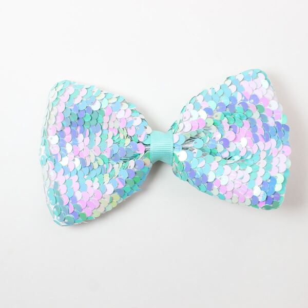 

Toddler Girls Sequin Bow Decor Hair Clip, Multicolor