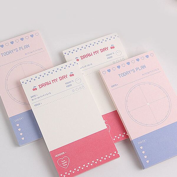 

2packs Random Color Memo Pad, Multicolor