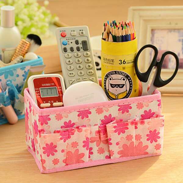 

1pc Flower Print Random Storage Basket, Multicolor