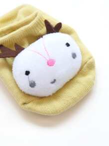 2 pares calcetines de piso antideslizantes de bebé con dibujos animados - Multicolor - Ver 4