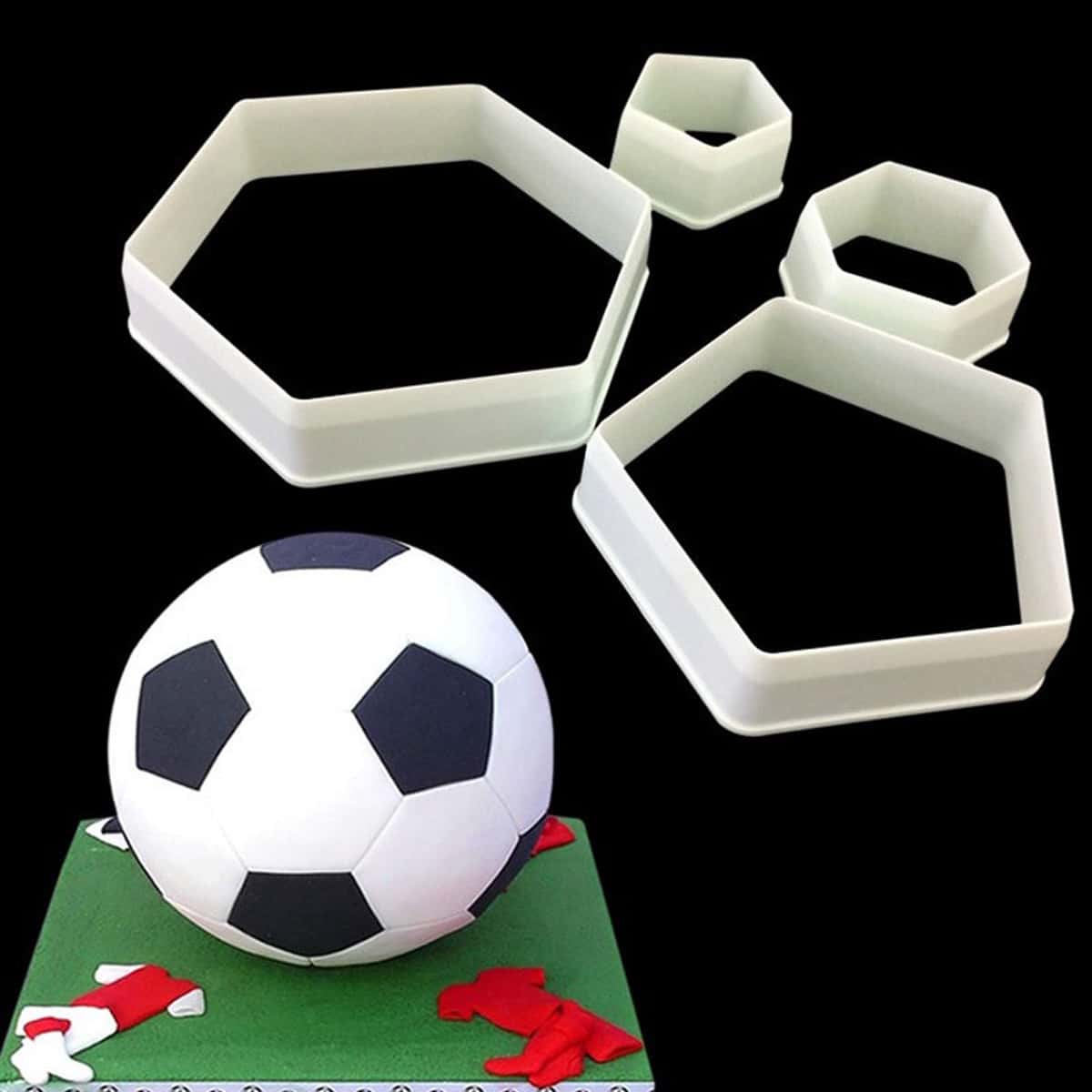 

4pcs Hexagon Baking Mold, White
