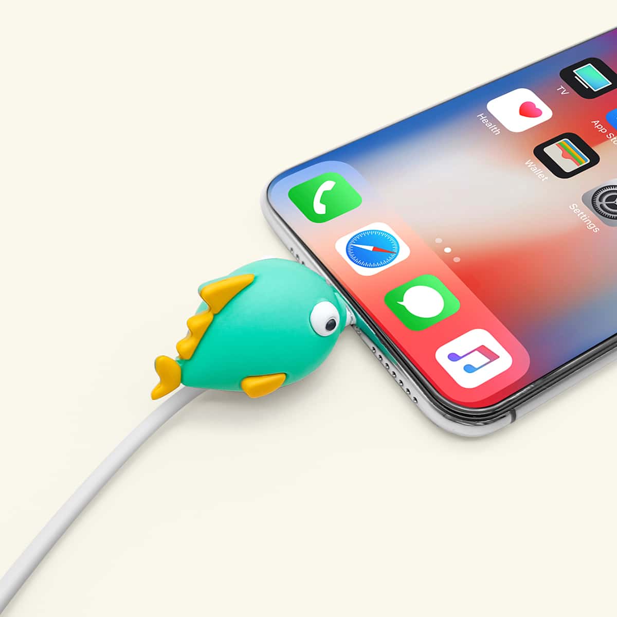 

Fish Shaped Phone Cable Protector, Green