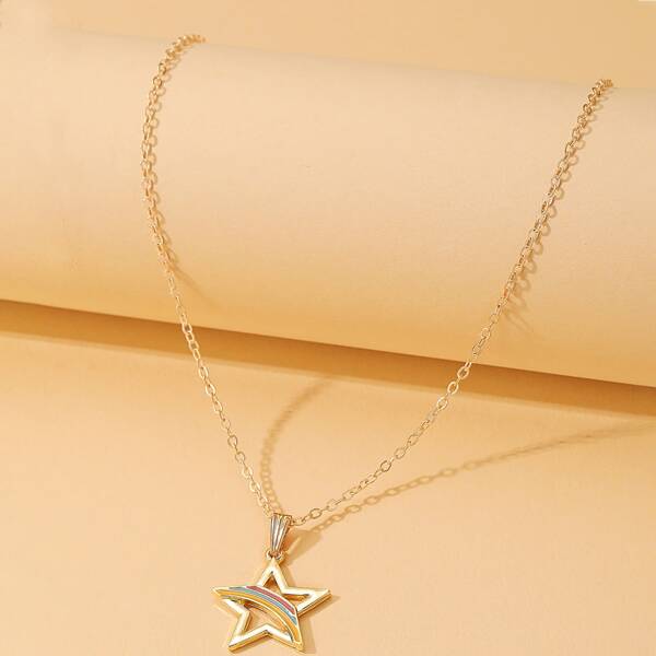 

Star Charm Necklace, Gold