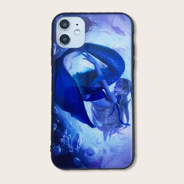 

Mermaid Pattern iPhone Case, Blue
