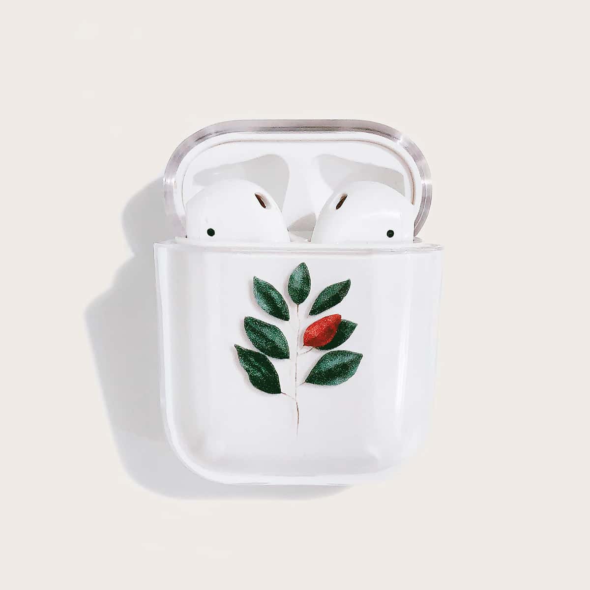

Leaf Pattern Clear Airpods Case