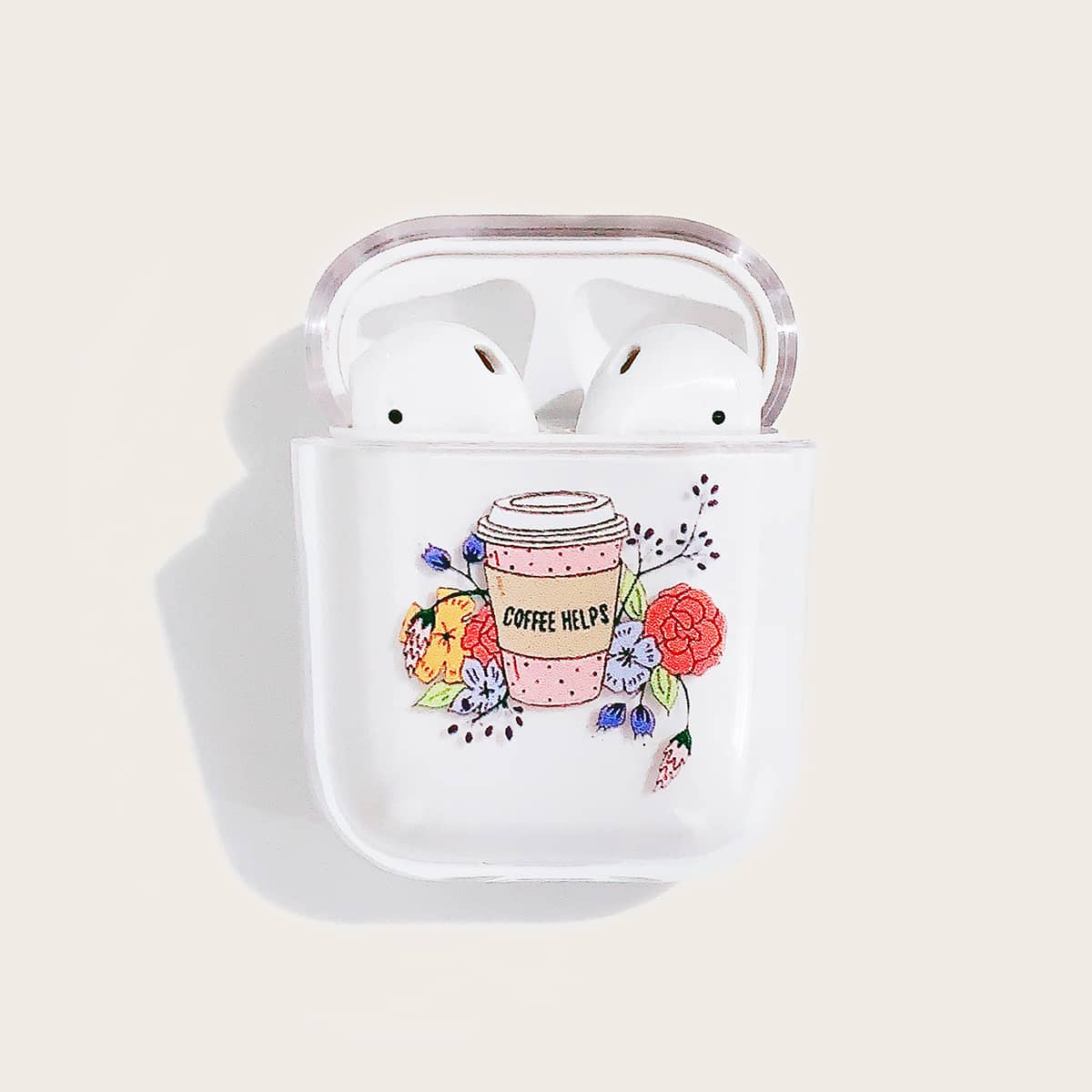 

Flower Pattern Clear Airpods Case