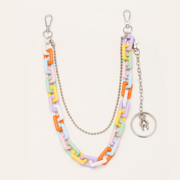 

Men Colorful Pant Chain, Multicolor