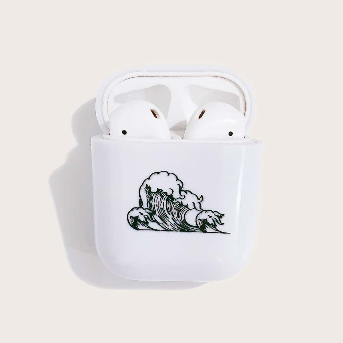 

Weave Pattern Airpods Case, White