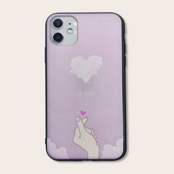 

Heart Pattern iPhone Case, Pink