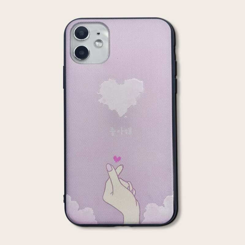

Heart Pattern iPhone Case, Pink