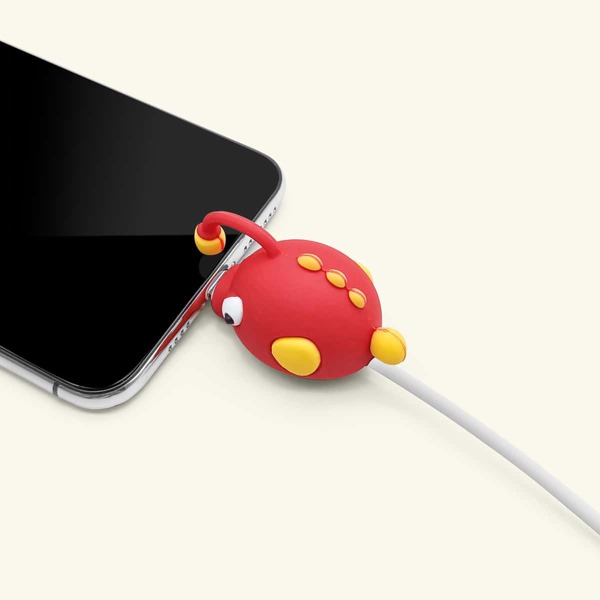 

Cartoon Shaped Phone Cable Protector, Red