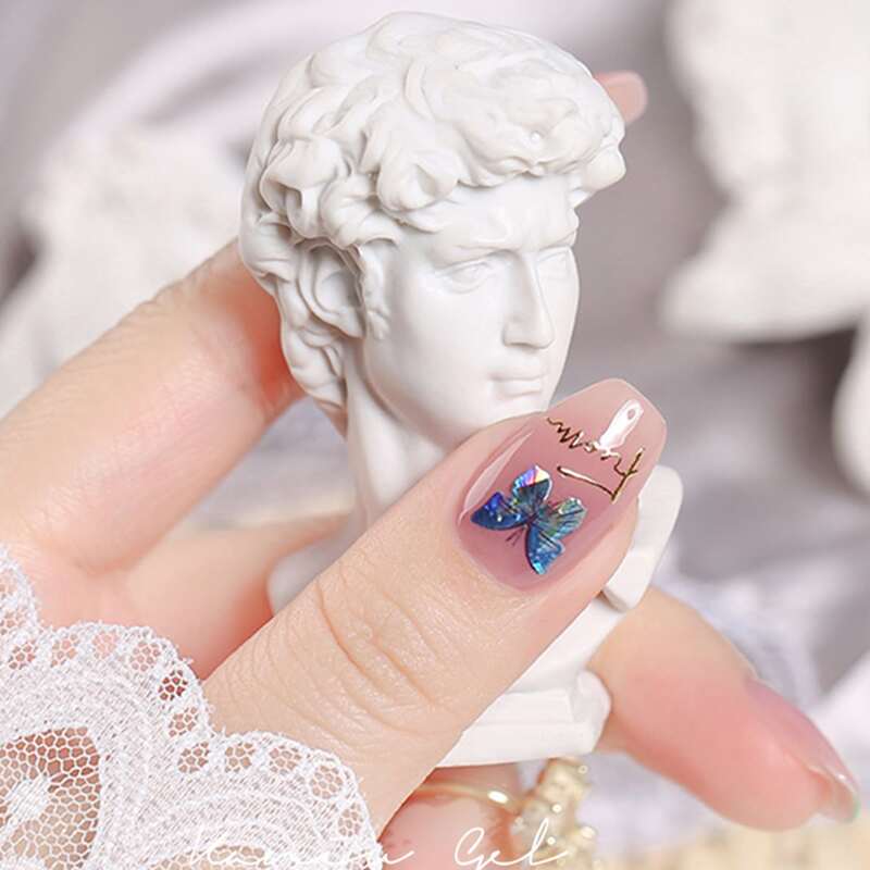 

3sheets Random Holographic Butterfly Nail Sticker, Multicolor