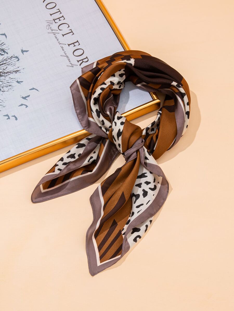 Leopard Pattern Bandana - Multicolor - View 1