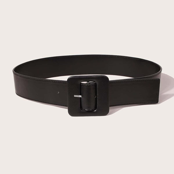 

Geo Buckle Belt, Black