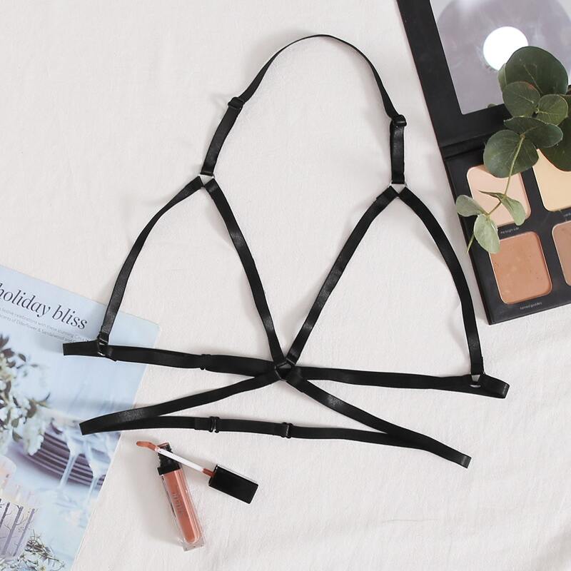 

Cut-out Harness Bralette, Black