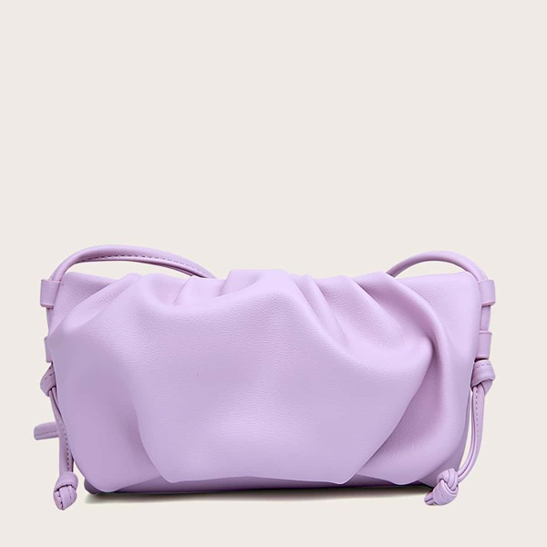 

Minimalist Ruched Bag, Purple