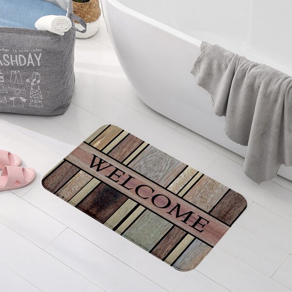 

Letter Graphic Floor Mat, Multicolor