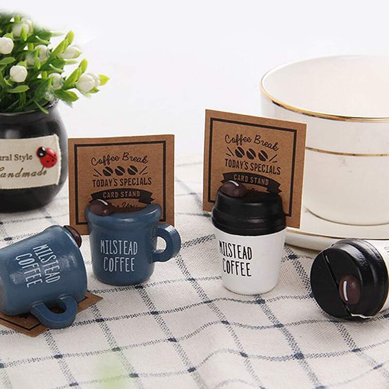 

1pc Coffee Cup Design Random Desktop Card Holder, Multicolor