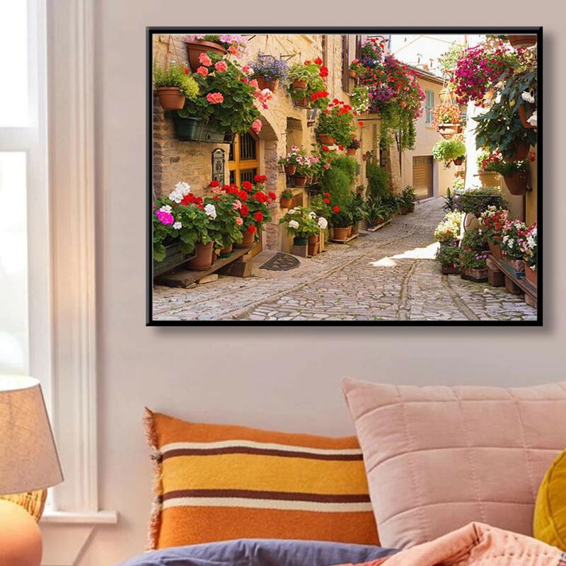 

Landscape Print Diamond Drawing Without Frame, Multicolor