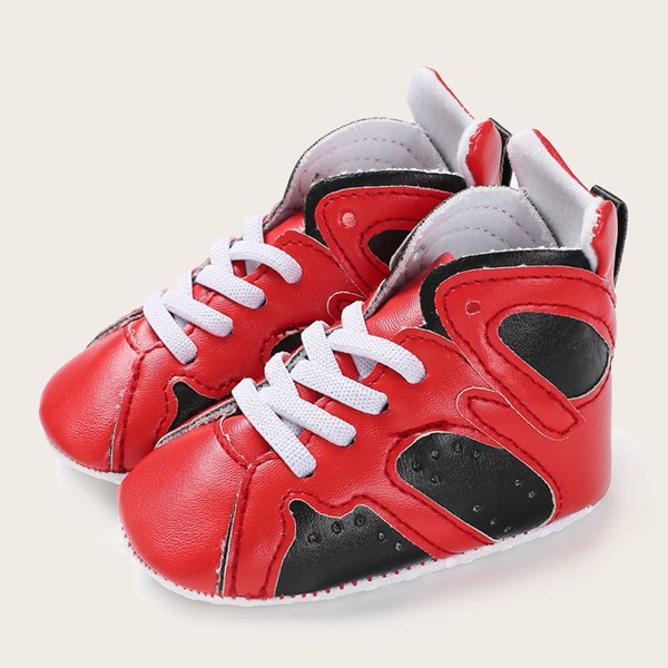 

Baby Girls Lace-up Front Sneakers, Red