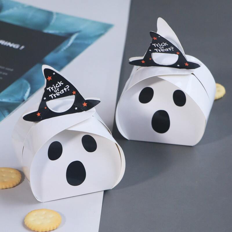 

10pcs Halloween Packaging Box, White