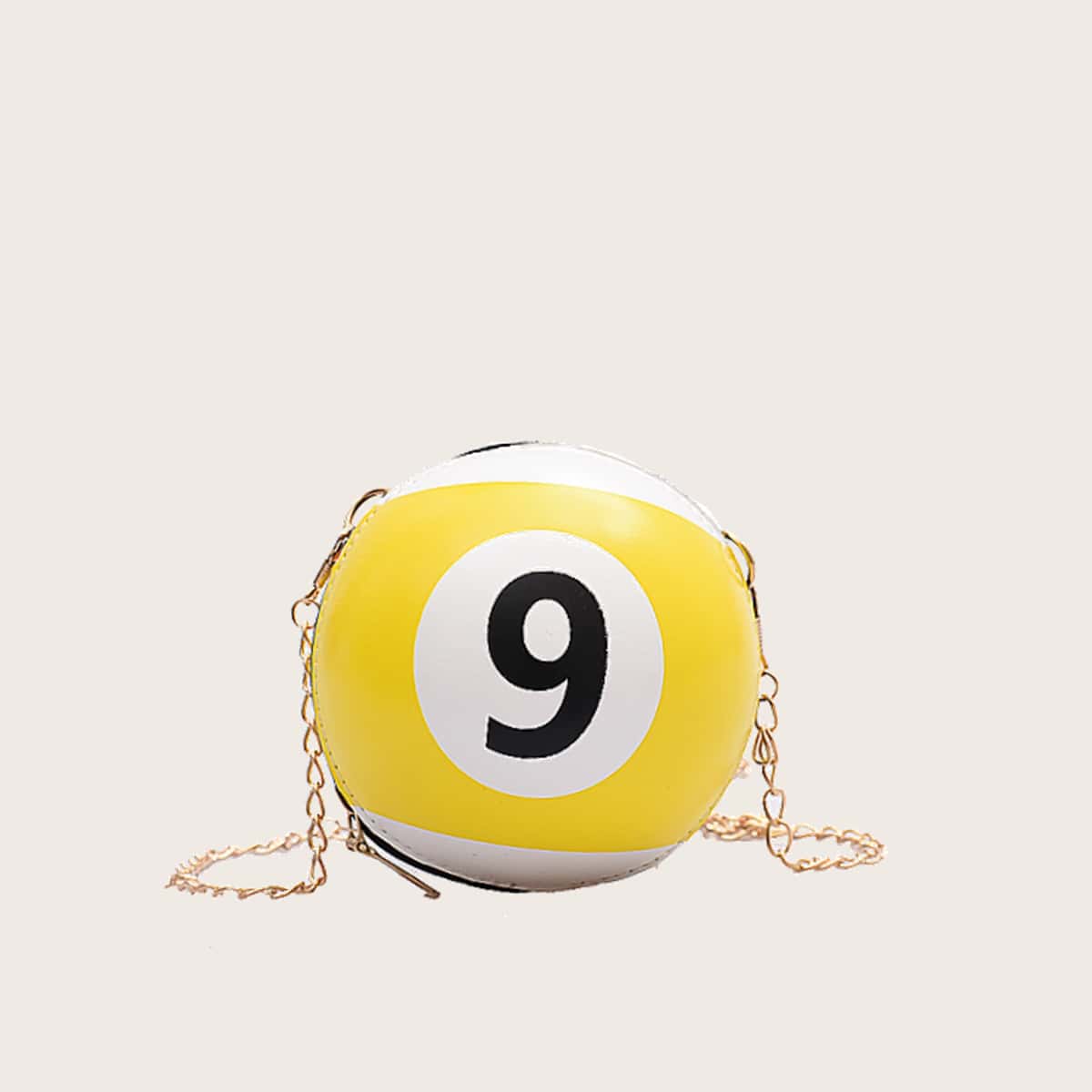 

Round Ball Shaped Chain Bag, Yellow