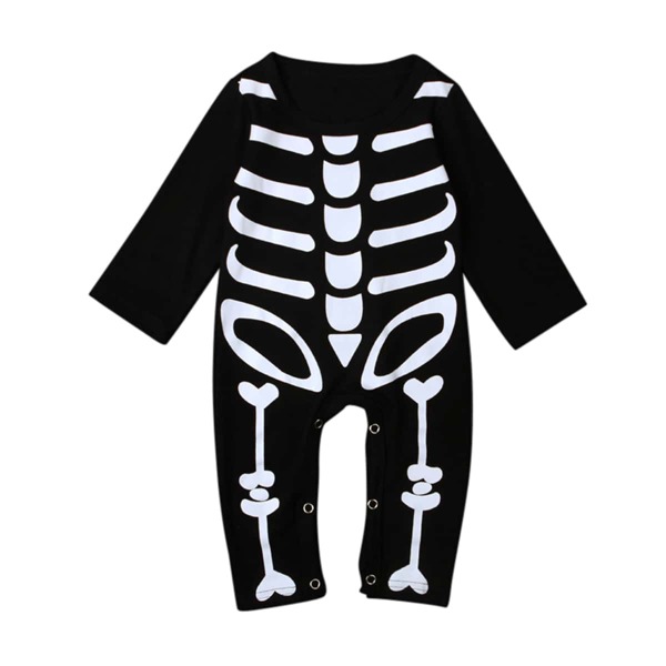 

Toddler Boys Halloween Print Jumpsuit, Black