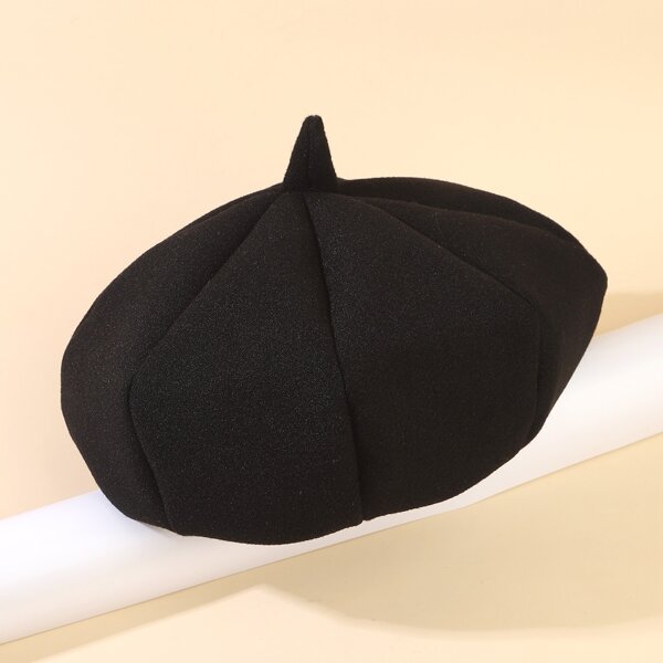 

Simple Plain Beret, Black