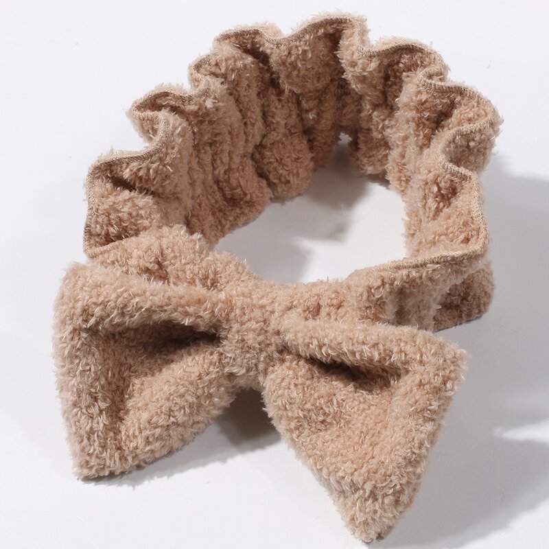 

Bow Decor Bath Headband, Khaki