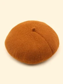 1pc Solid Beret - Camel - View 1