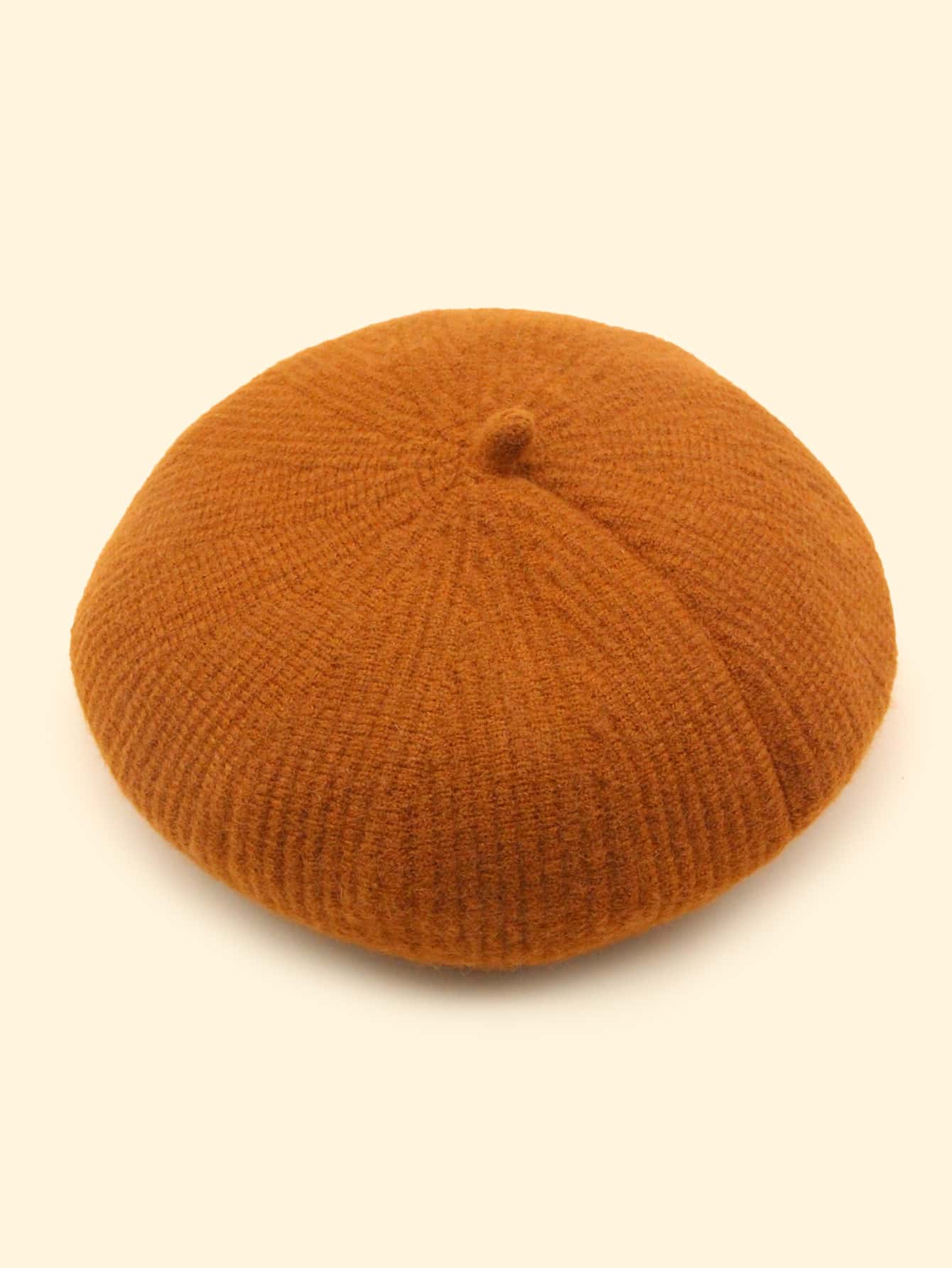 1pc Solid Beret - Camel - View 1