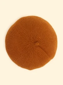 1pc Solid Beret - Camel - View 2