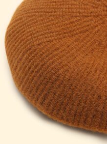 1pc Solid Beret - Camel - View 3