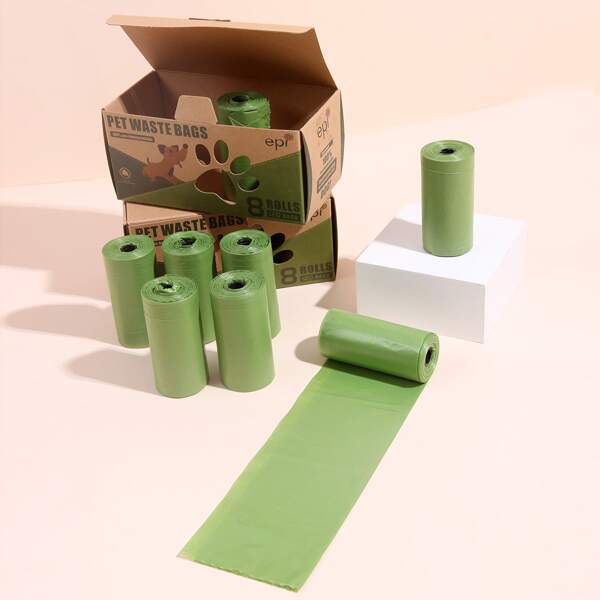 

8rolls Degradable Dog Waste Bag, Green