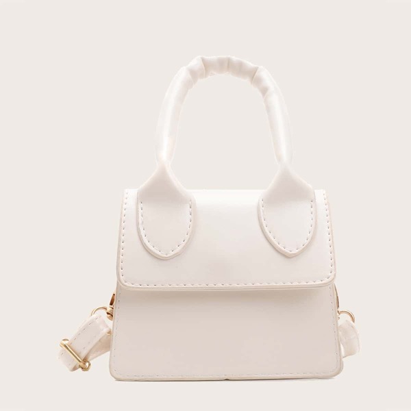 

Girls Top Handle Satchel Bag, White