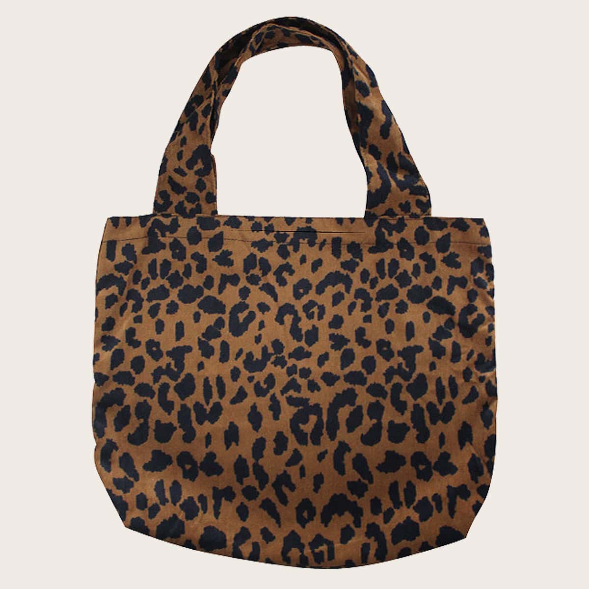 

Leopard Pattern Tote Bag, Brown