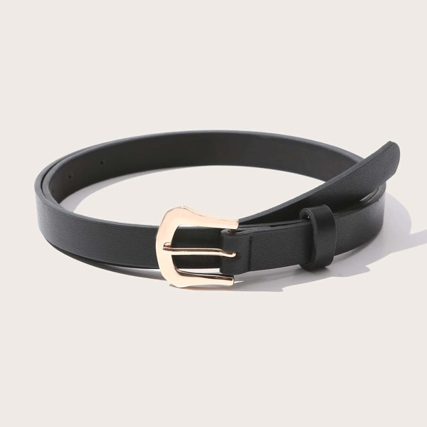 

Metal Buckle Belt, Black