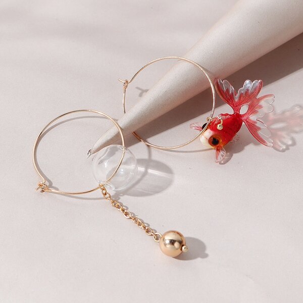 

Goldfish Decor Drop Earrings, Multicolor