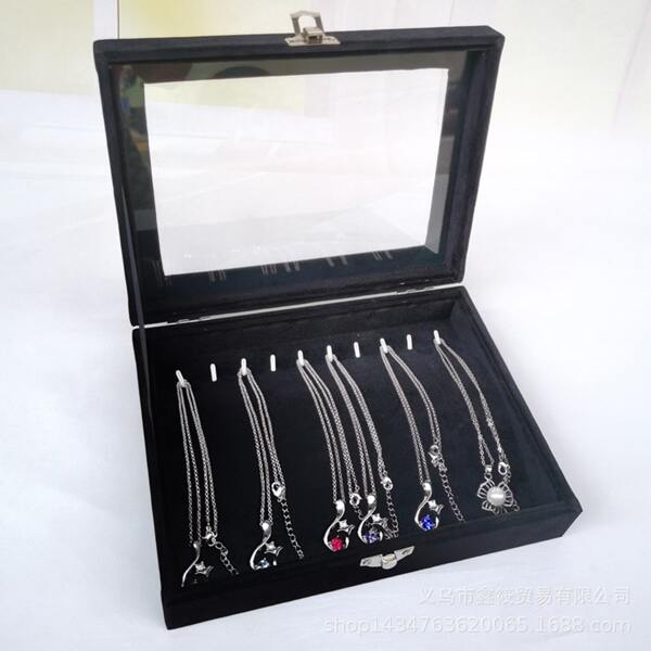 

1pc Jewelry Storage Box With Lid, Black