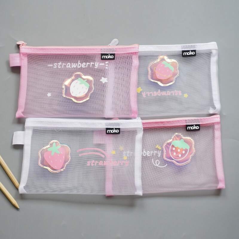 

1pc Random Fruit Mesh Pencil Bag, Multicolor
