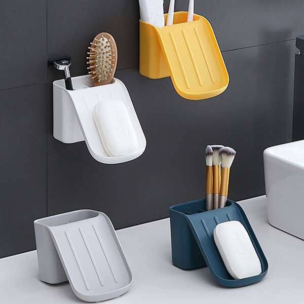

1pc Multifunction Random Color Soap Dish Holder, Multicolor