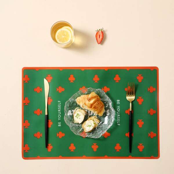 

Poker Pattern Placemat, Green