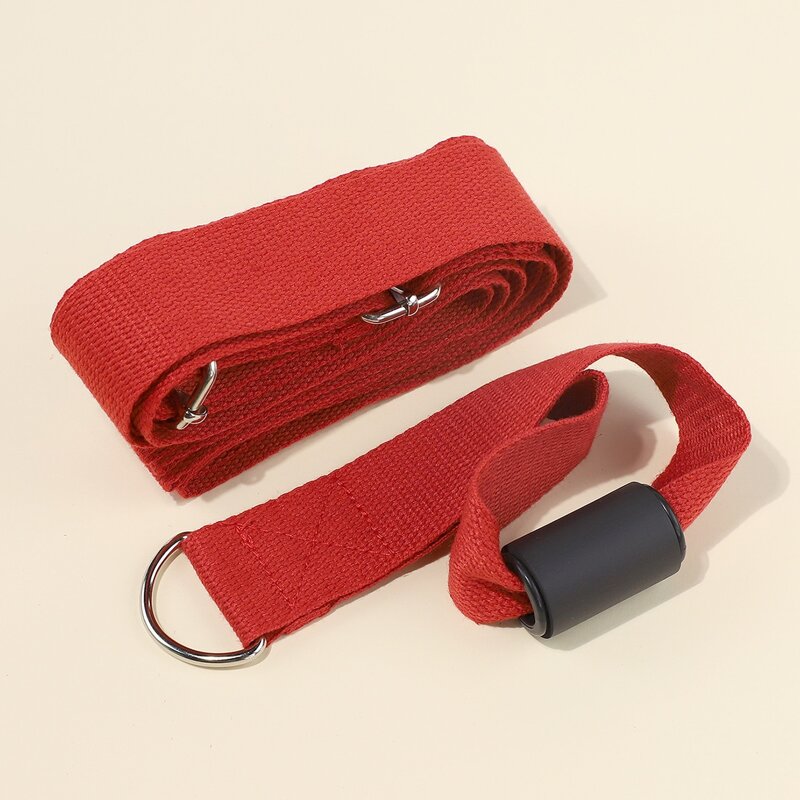 

1pc Yoga Stretch Strap With 1pc Door Buckle, Red