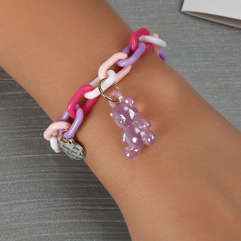 

Bear Charm Bracelet, Multicolor