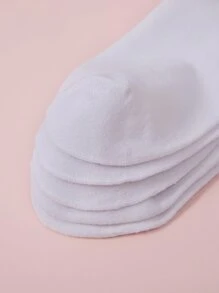 5雙素色襪子 - 白色 - 查看 3