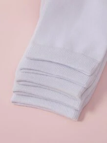 5雙素色襪子 - 白色 - 查看 4