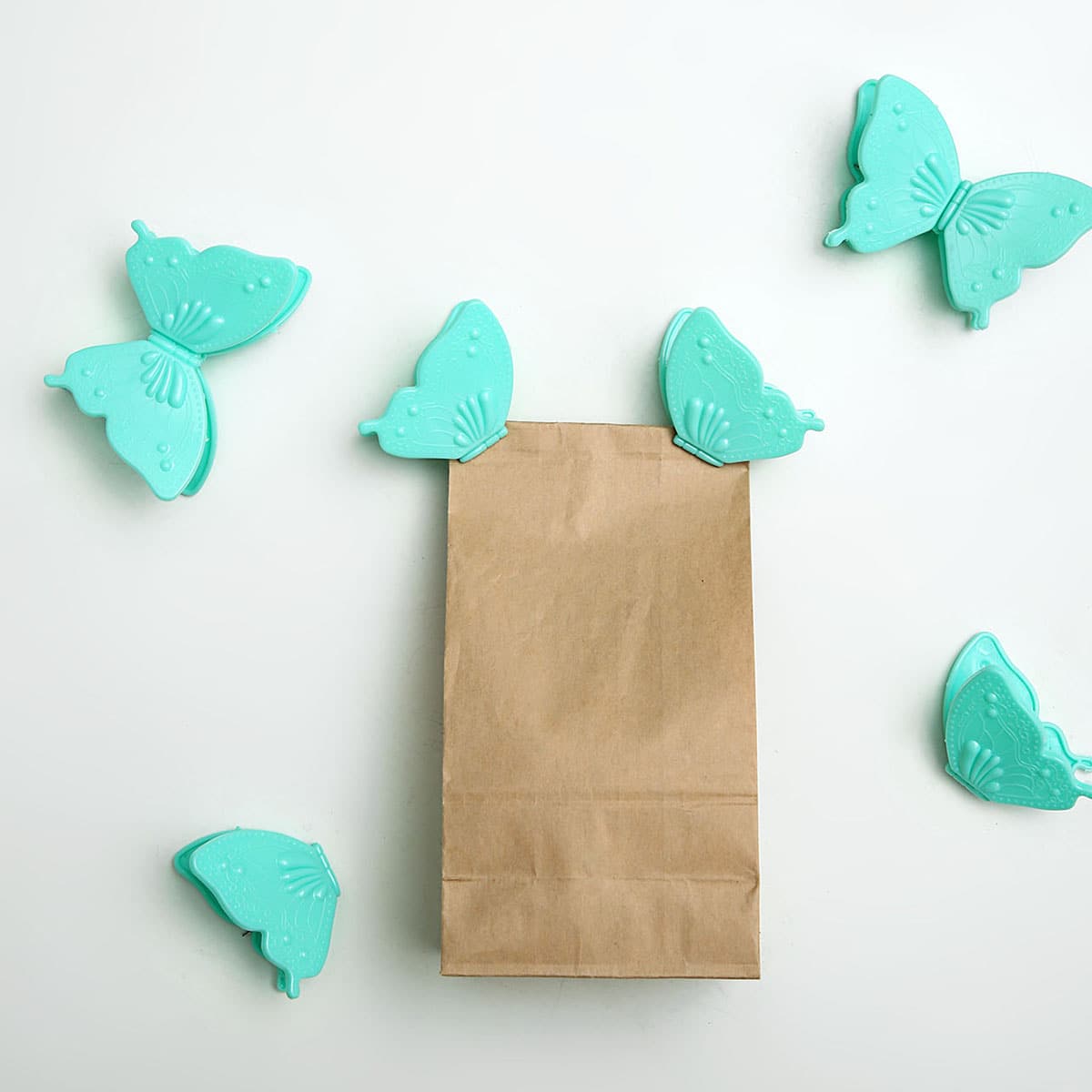 

4pcs Butterfly Shaped Food Sealing Clip, Mint green