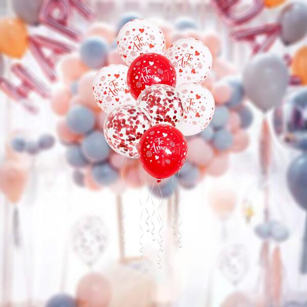 

9pcs Decorative Balloon Set, Multicolor